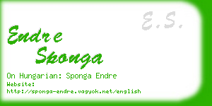endre sponga business card